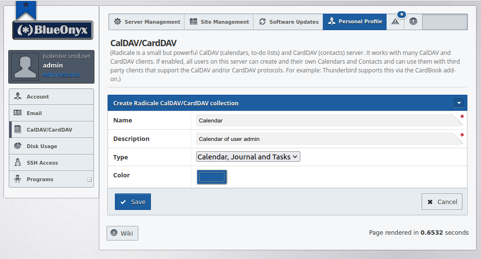 Radicale-User-Create-Cal